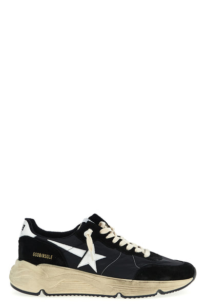 running sole sneakers in suede
