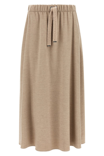 the herno midi skirt defines an essential aesthetic through an a-shaped silhouet