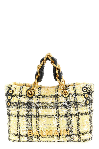 soft cabas small shopping bag in tweed