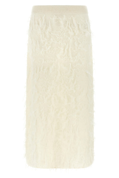 the fabiana filippi midi skirt defines a new tactile dimension through a straigh