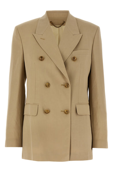 double-breasted wool blazer