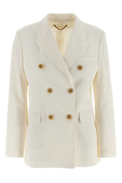 diva double-breasted blazer in light virgin wool blend