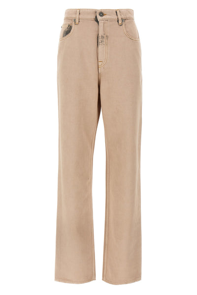 kim used-effect cotton denim medium dyed jeans