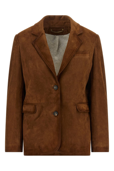 robyn waxed suede jacket