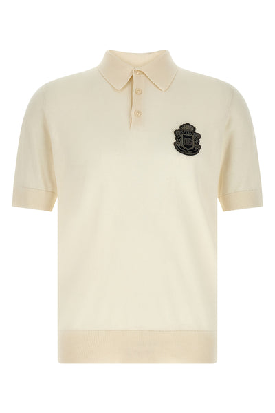 shaved cotton polo shirt