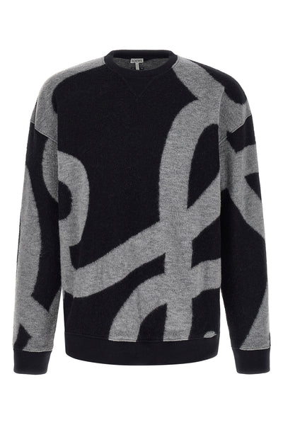 bouclé wool and cotton sweater of medium weight