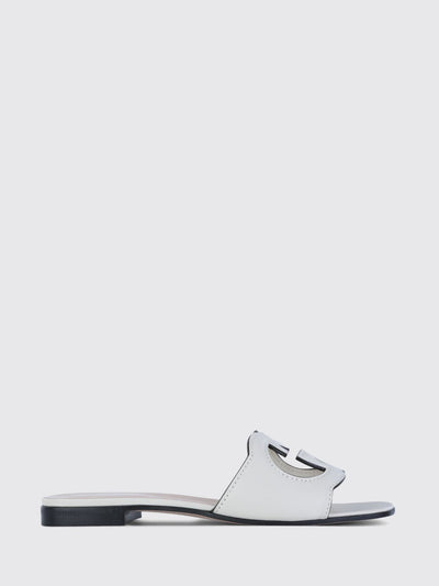 interlocking g leather mules
