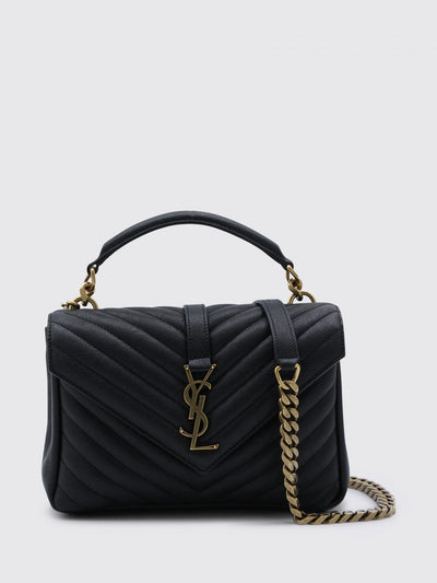 college chevron quilted leather bag