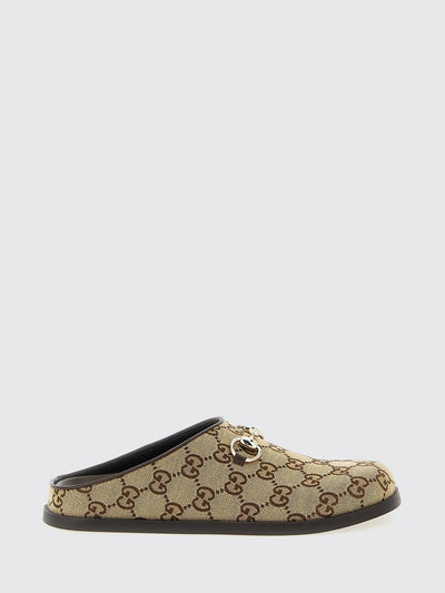 gg jacquard monogram canvas sabot