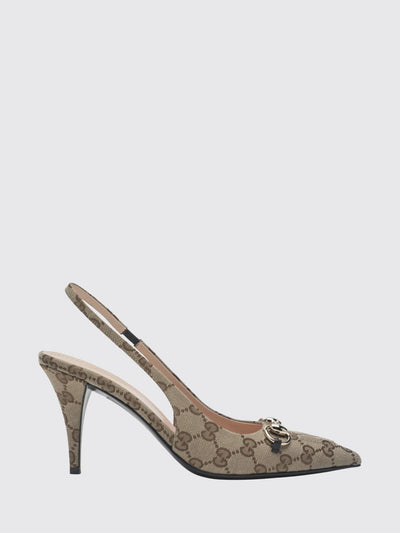 gg jacquard monogram canvas slingback