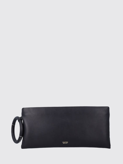 aura leather clutch
