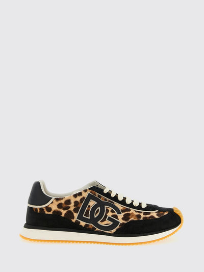 dg cushion sneakers in suede and animal print nylon