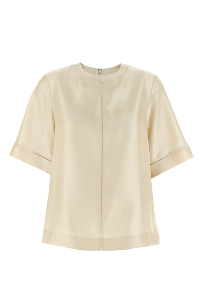 havana silk twill top