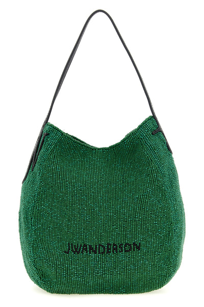 the jw anderson bulb small shoulder bag stands out for its fluid and unstructu