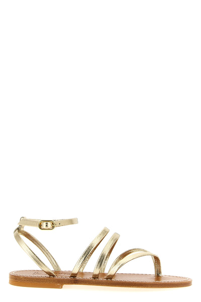 hemeree laminated leather thong sandals