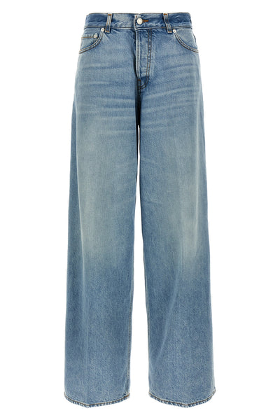 high-waisted bethany jeans in delavé cotton denim
