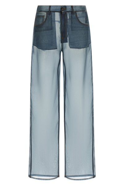 bonnie semi-transparent silk trousers