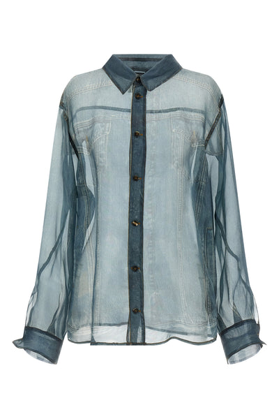 maya semi-transparent silk shirt
