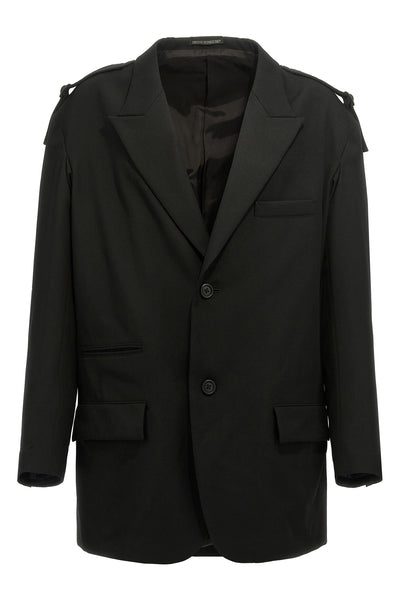 single-breasted wool blazer