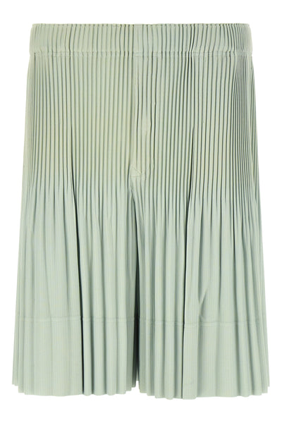 homme pleated monthly colors: june bermuda shorts define the contemporary male