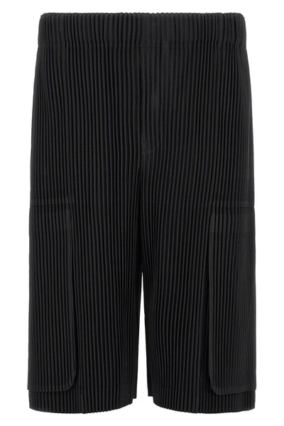 homme pleated bermuda shorts issey miyake monthly colors: september