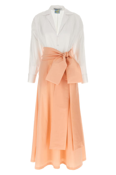 long clarence dress in cotton blend