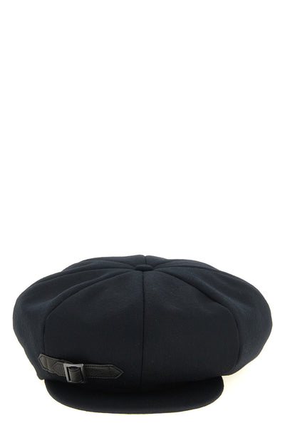 the yohji yamamoto 8 panel casquette a in black