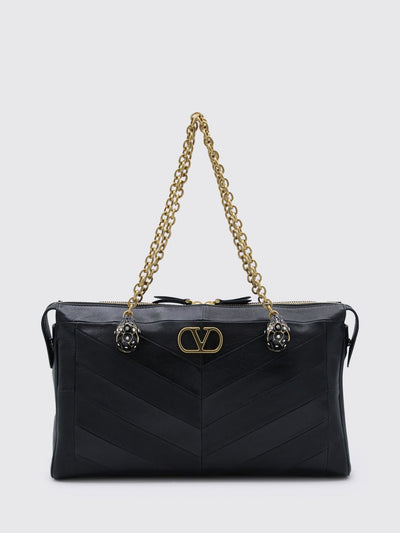nappa panthea bag with enamelled feline and swarovski® crystals