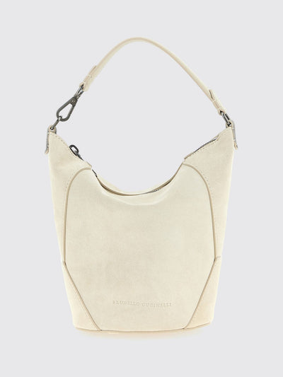 bc duo suede bucket bag with monile