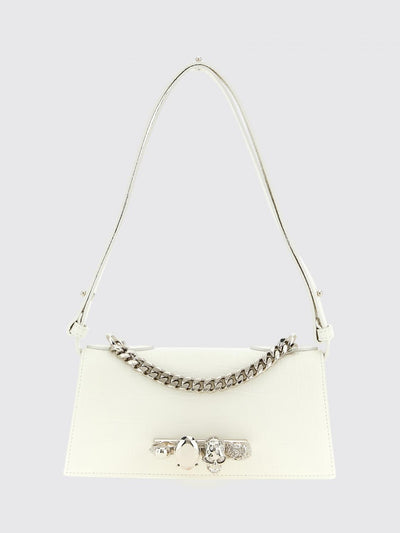 jewelled croc print leather bag