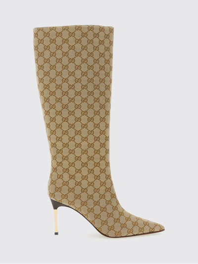 bombshell boots in gg jacquard monogram canvas