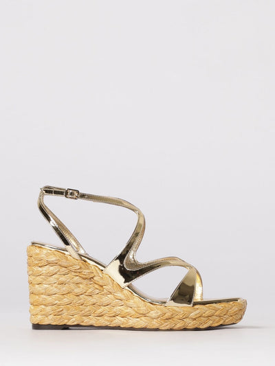 ayla laminated leather wedge sandal