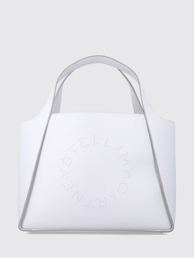 faux leather bag with micro stud logo