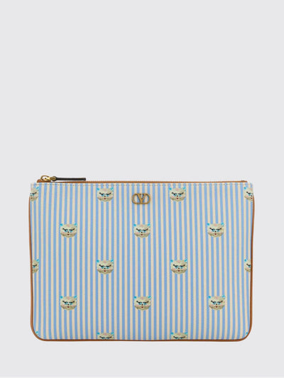 le chat de la maison grained leather pouch