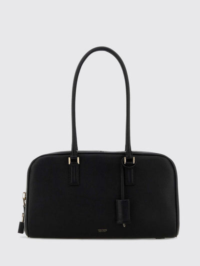 padlock grained leather bag