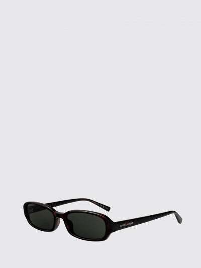rectangular sunglasses in tortoiseshell acetate with logo