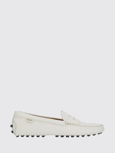 driver loafers in calfskin leather with classic rubber pebble sole