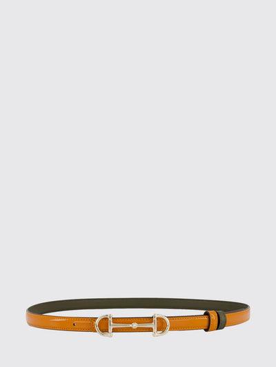 reversible leather belt with horsebit
