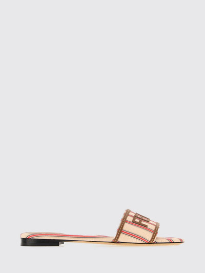 sunshine striped canvas slippers