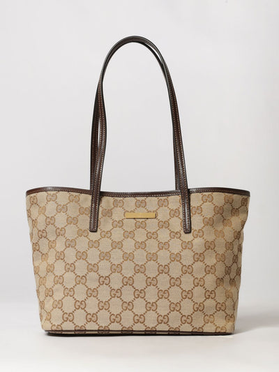 tribeca gg monogram jacquard fabric shoulder bag with double handles