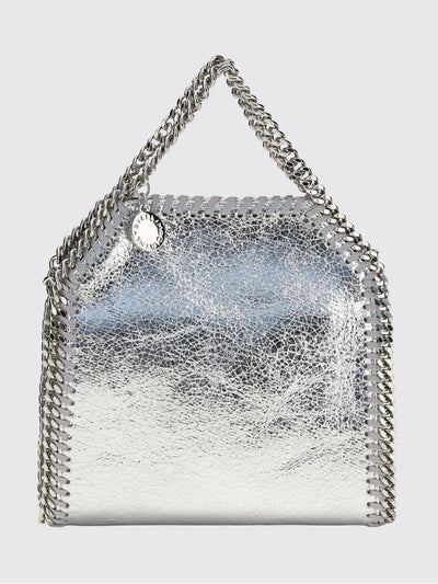 falabella crackle-effect faux leather mini tote bag