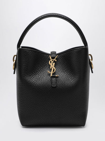 le 37 grained leather bucket bag with ysl monogram