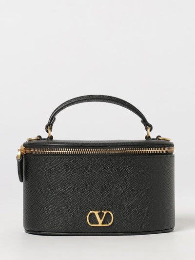 vanity mini bag in grained leather with vlogo signature