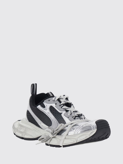 3xl bicolor mesh and rubber sneakers with worn-out effect
