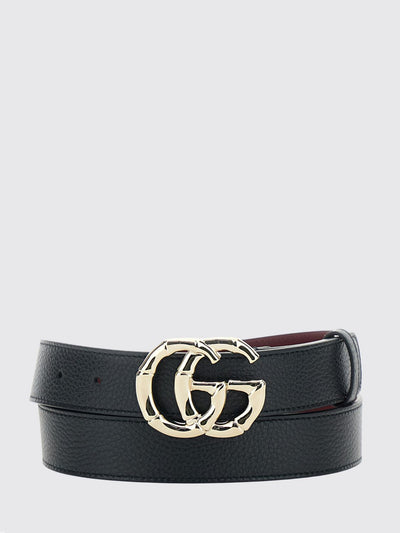 gg marmont grained calfskin leather belt with double g buckle