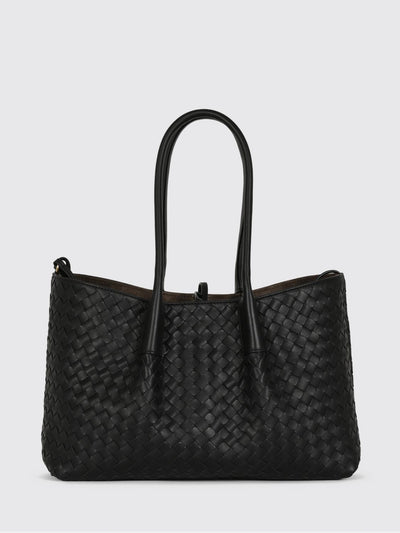 pinacoteca woven calfskin leather shoulder bag