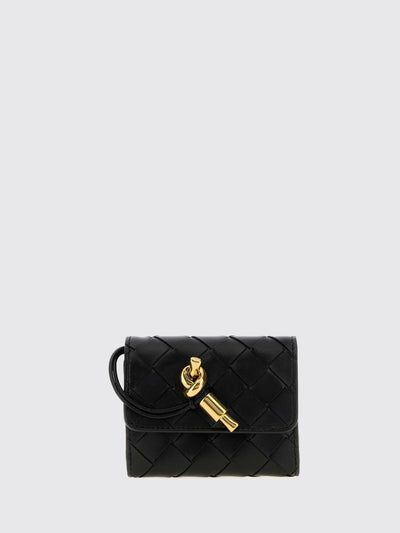 andiamo woven lambskin leather tri-fold wallet