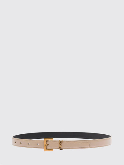 cassandre calfskin leather belt with ysl monogram buckle