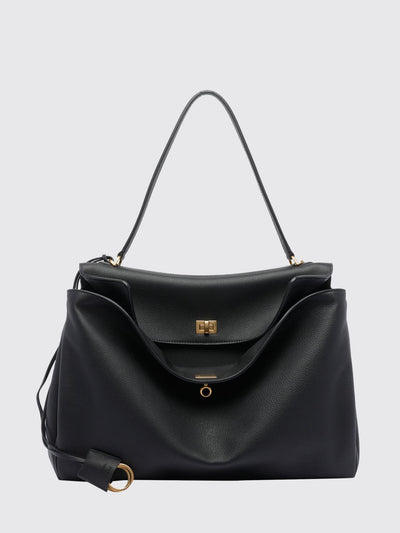 rodeo large shoulder bag in grained calfskin leather