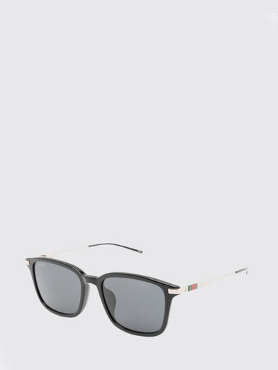aviator metal and acetate sunglasses with web detail